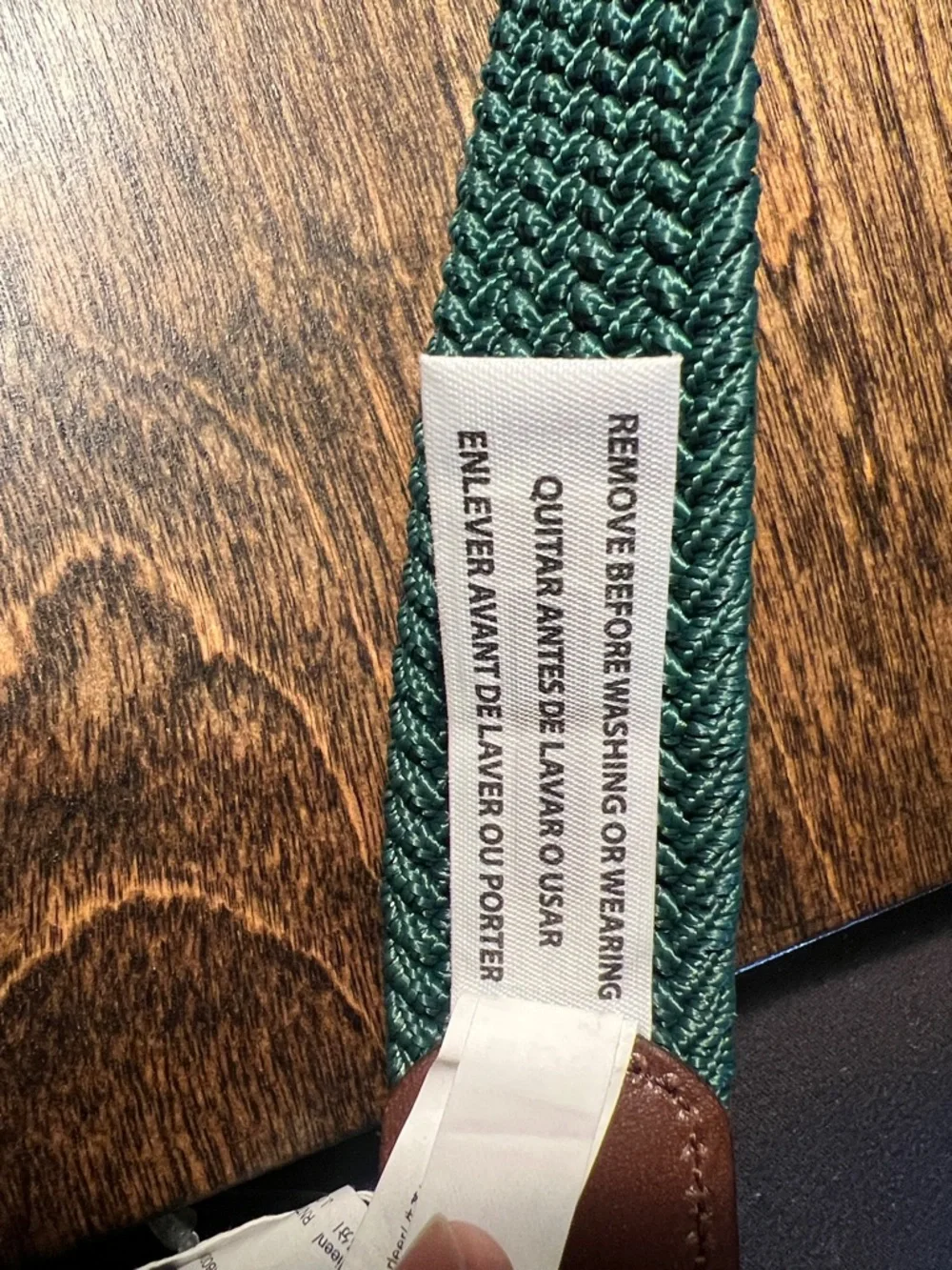 J. Crew Teal Woven Belt with Brown Leather Accents - Picture 6 of 8